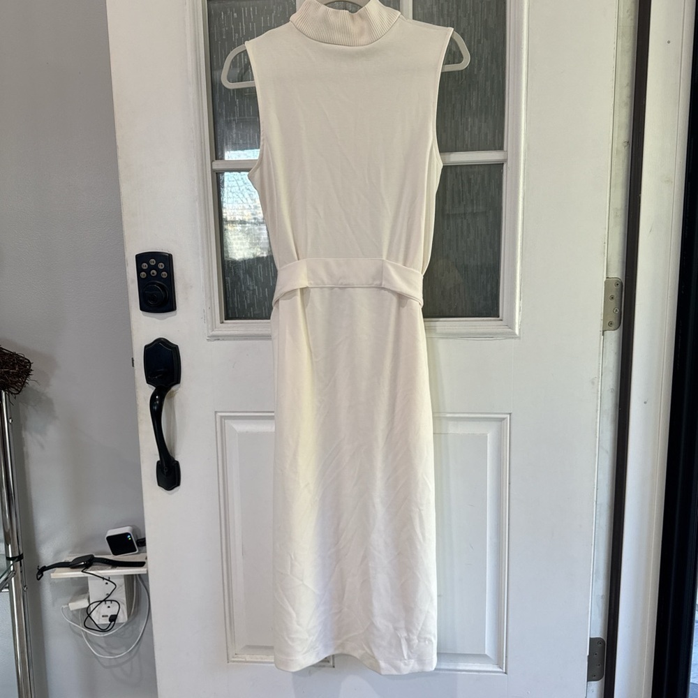Women’s  sleeveles belted dress prologue white small - Picture 6 of 11